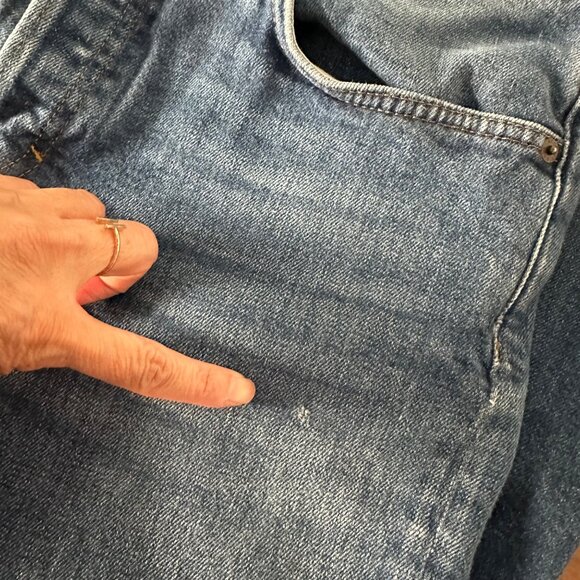 Acne Studios River Dark Blue Denim Jeans Button Fly Slim Fit Five Pockets Cotton - Picture 11 of 11